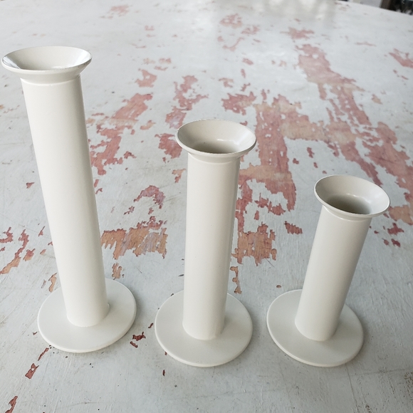 NWOT White candles stick holders